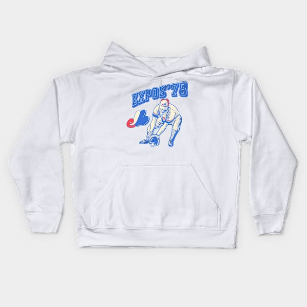 1978 Montreal Expos Kids Hoodie by BlockersPixel